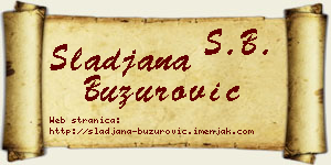 Slađana Buzurović vizit kartica